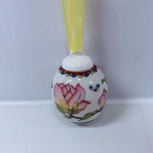New Porcelain Floral egg ornament Fruhlings-Grusse Porzellan Hutschenreuther